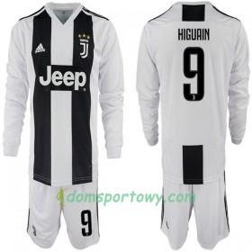 Koszulka Juventus Gonzalo Higuain 9 Dziecięcy Domowe Koszulki Piłkarskie 2018-2019 Długi Rękaw